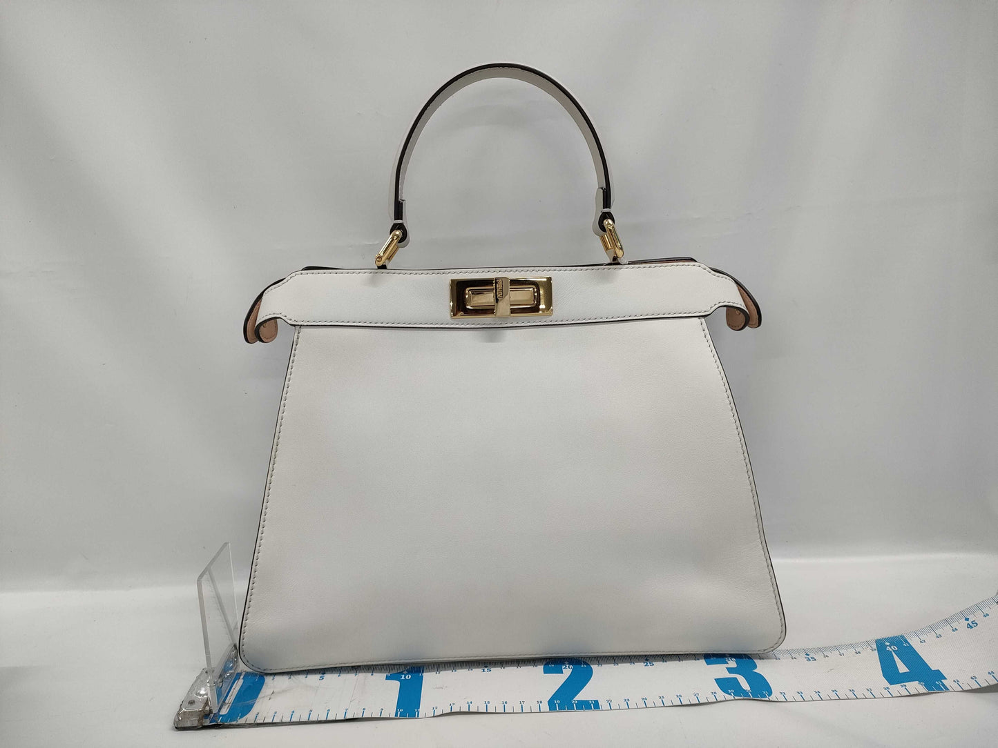 FENDI Peekaboo I See You Medium Handbag 8BN321 White