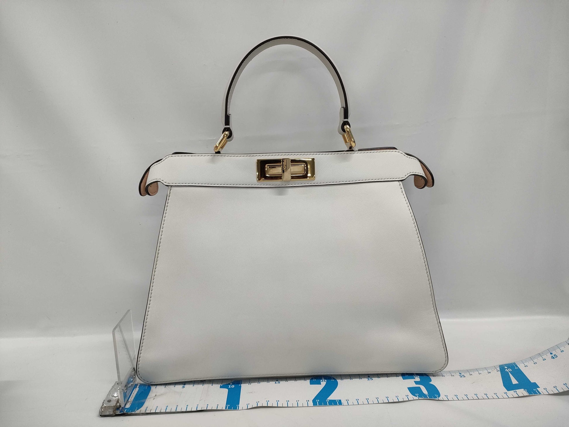 FENDI Peekaboo I See You Medium Handbag 8BN321 White