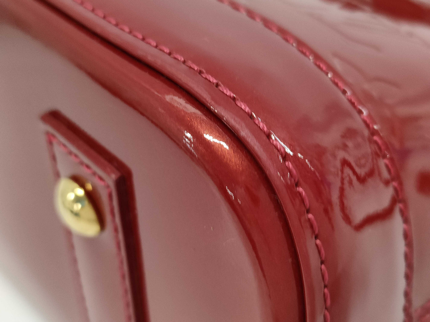 LOUIS VUITTON Vernis Alma BB M91771/MI4059 Rose Indigo Handbag