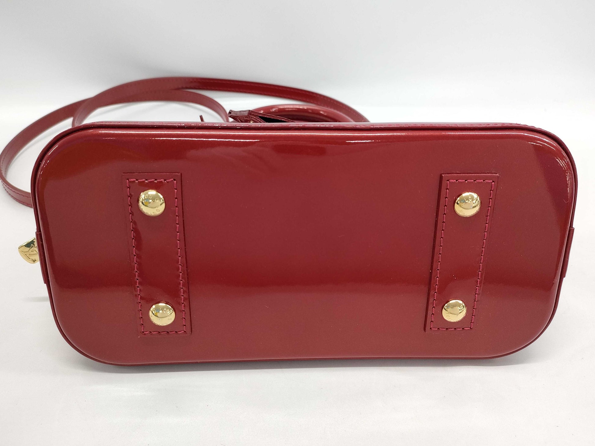 LOUIS VUITTON Vernis Alma BB M91771/MI4059 Rose Indigo Handbag