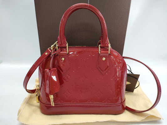 LOUIS VUITTON Vernis Alma BB M91771/MI4059 Rose Indigo Handbag