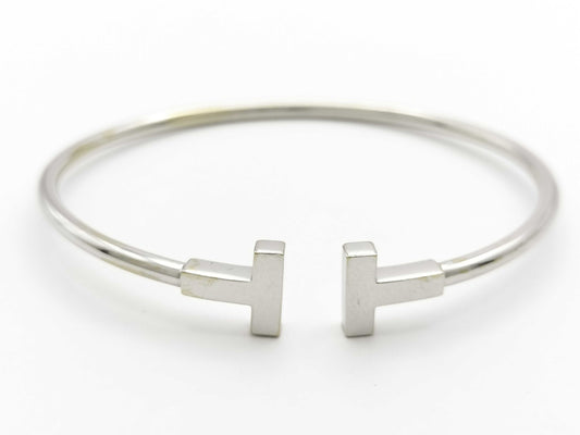 Tiffany & Co. T-Wire WG Au750 8.7g Bracelet/Bangle 