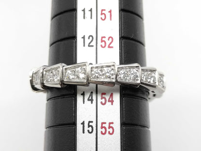 BVLGARI Serpenti Viper L Full Diamond WG Au750 7.0g Ring 