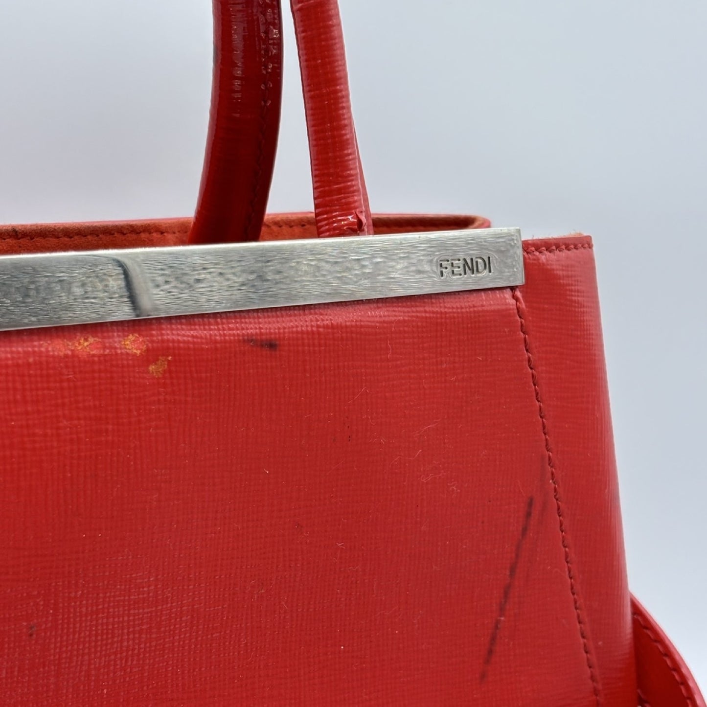 FENDI Toujours 2-Way Shoulder Handbag Red