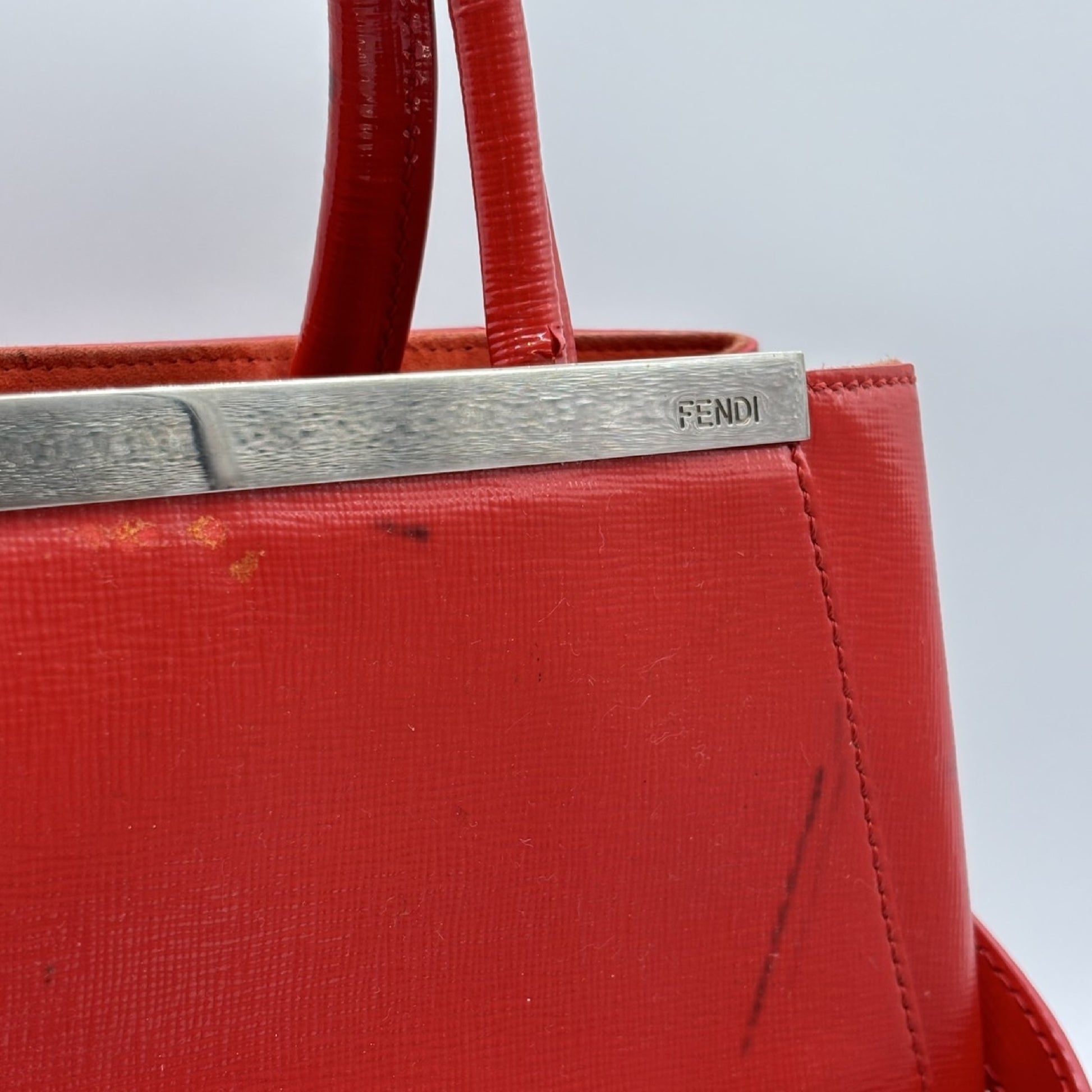 FENDI Toujours 2-Way Shoulder Handbag Red