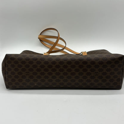 CELINE Macadam Tote Bag, Brown PVC Tote Bag