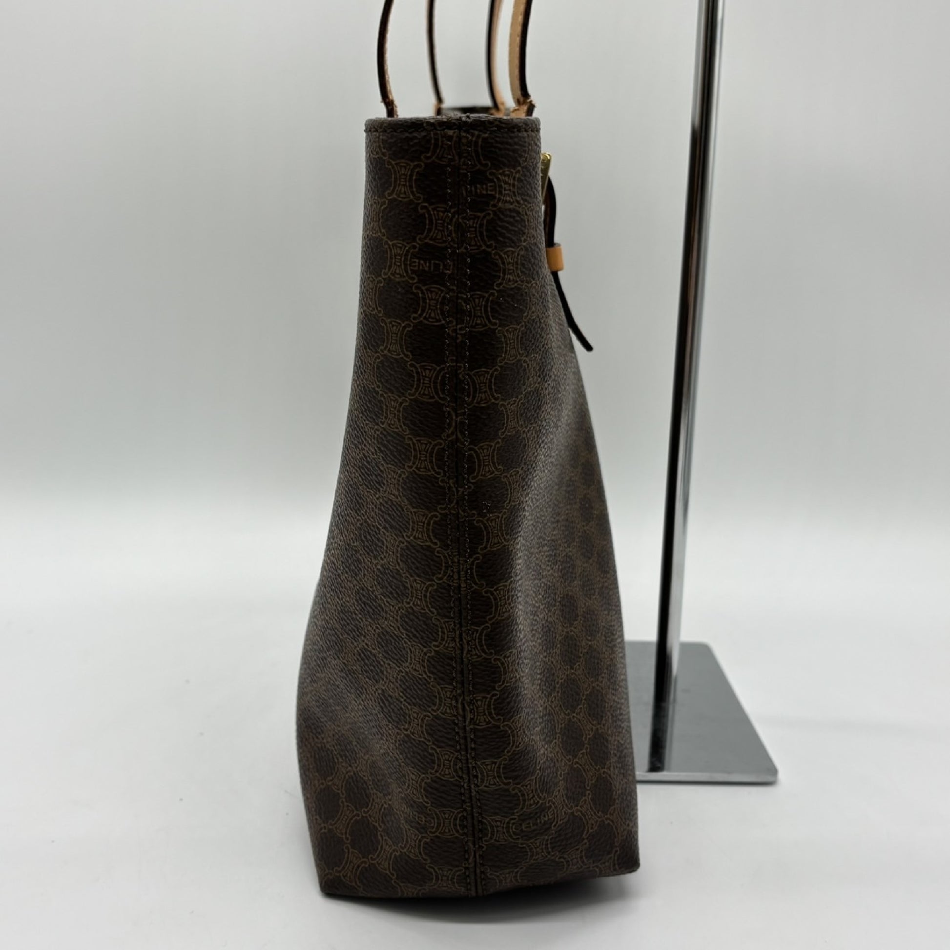 CELINE Macadam Tote Bag, Brown PVC Tote Bag