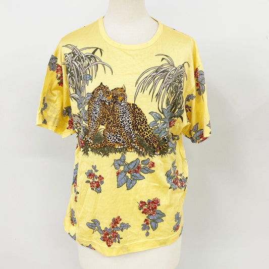 HERMES JUNGLE LOVE Leopard Yellow T-shirt