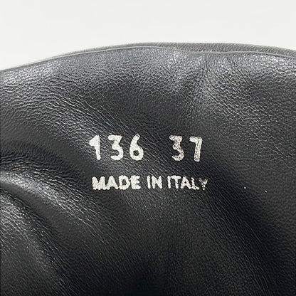 PRADA Downtown Sneakers, Padded Nappa Leather, Triangle Logo, Black, Size 24cm, Size 37