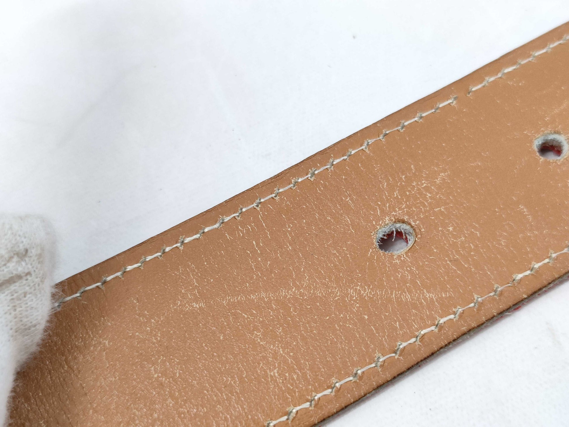 HERMES Constance Belt Red Belt