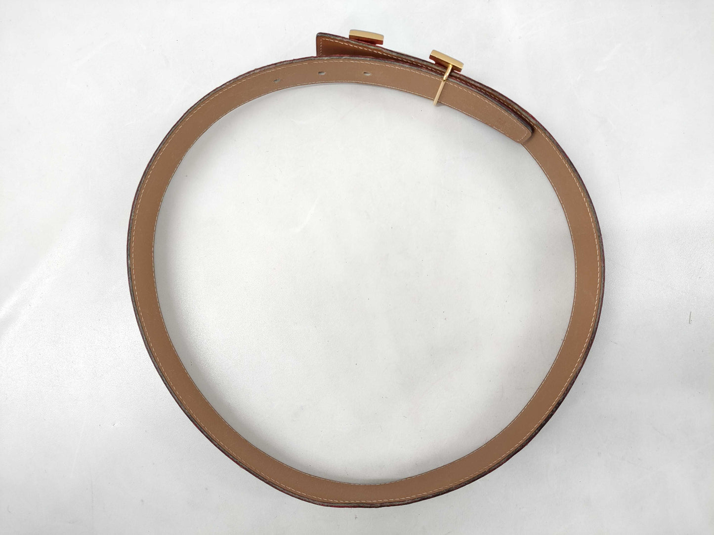 HERMES Constance Belt Red Belt