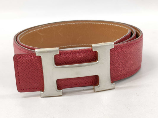 HERMES Constance Belt Red Belt