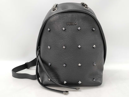 FURLA Mini Backpack with Studs, Black