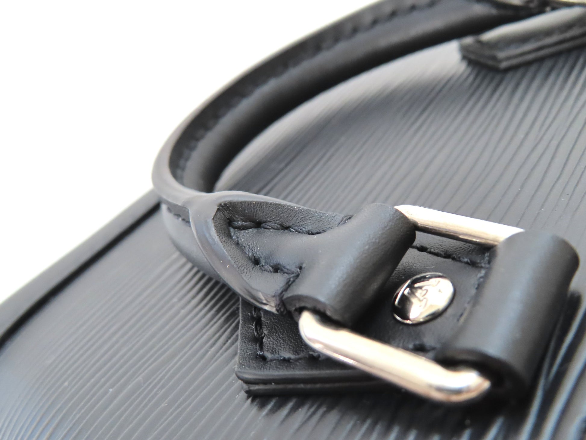 LOUIS VUITTON RFID Verified Epi Nano Alma Noir Handbag with Strap, Unused, Rank A, with IC Card