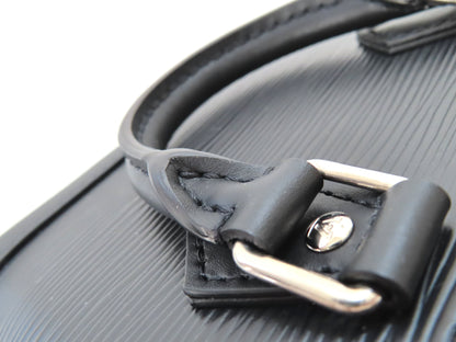 LOUIS VUITTON RFID Verified Epi Nano Alma Noir Handbag with Strap, Unused, Rank A, with IC Card