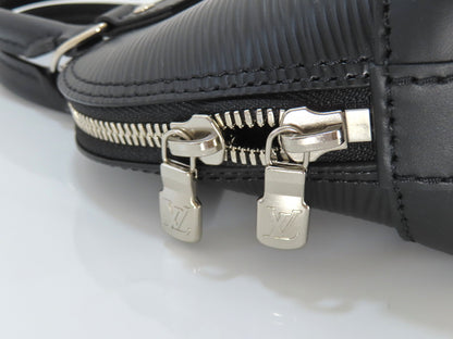 LOUIS VUITTON RFID Verified Epi Nano Alma Noir Handbag with Strap, Unused, Rank A, with IC Card