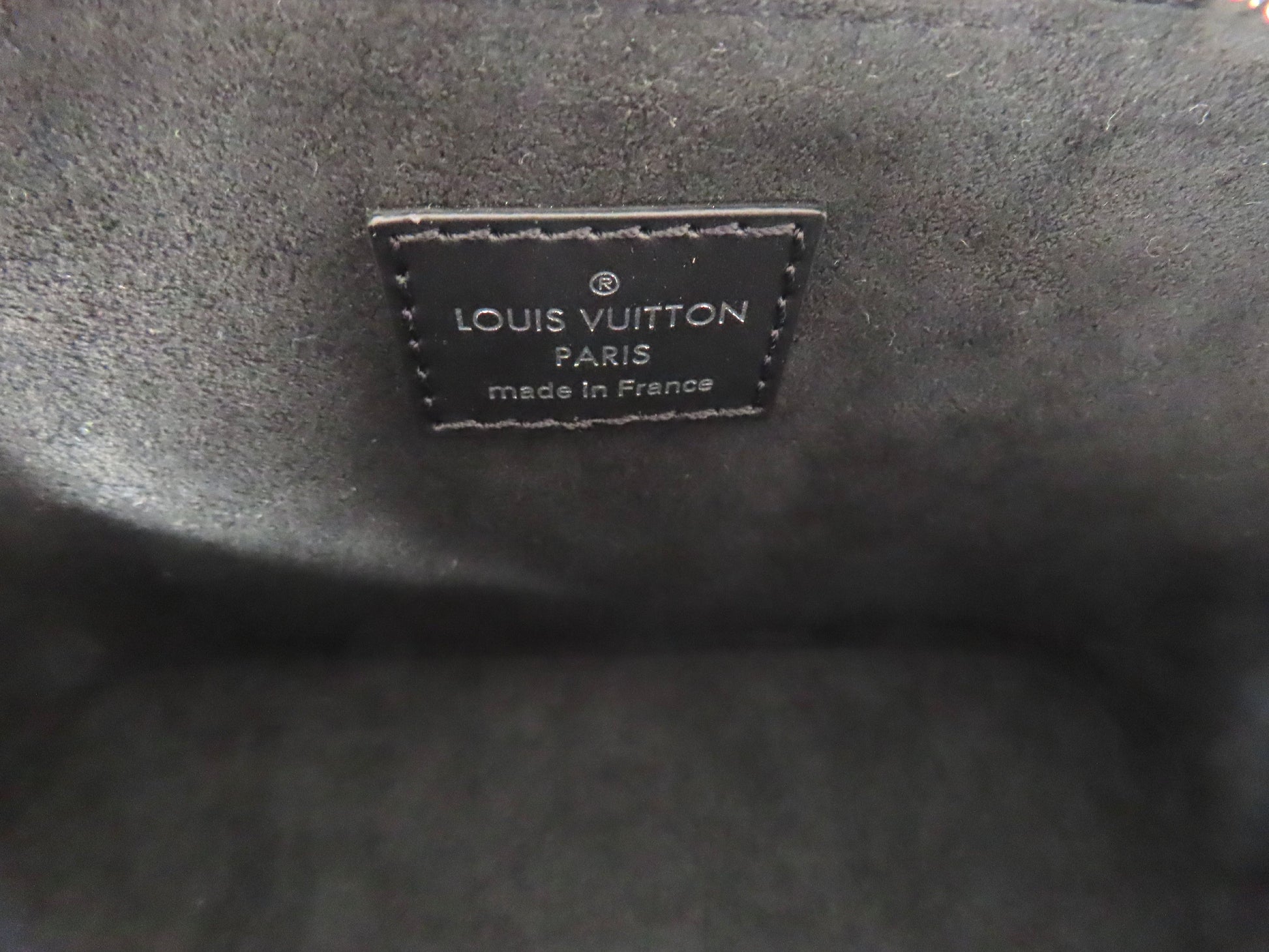 LOUIS VUITTON RFID Verified Epi Nano Alma Noir Handbag with Strap, Unused, Rank A, with IC Card