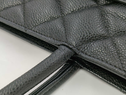 CHANEL Caviar Reissue Tote Bag, Black, 7873414