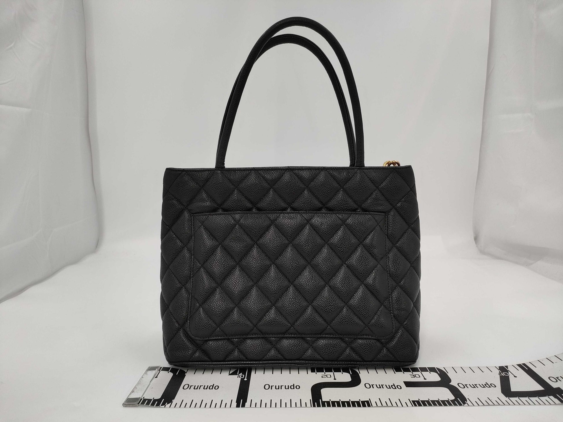CHANEL Caviar Reissue Tote Bag, Black, 7873414