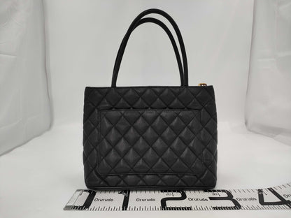 CHANEL Caviar Reissue Tote Bag, Black, 7873414