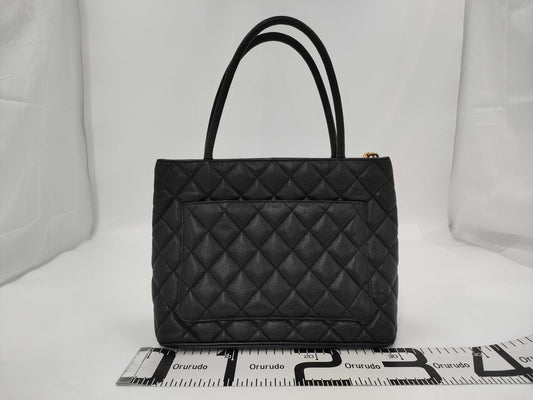 CHANEL Caviar Reissue Tote Bag, Black, 7873414