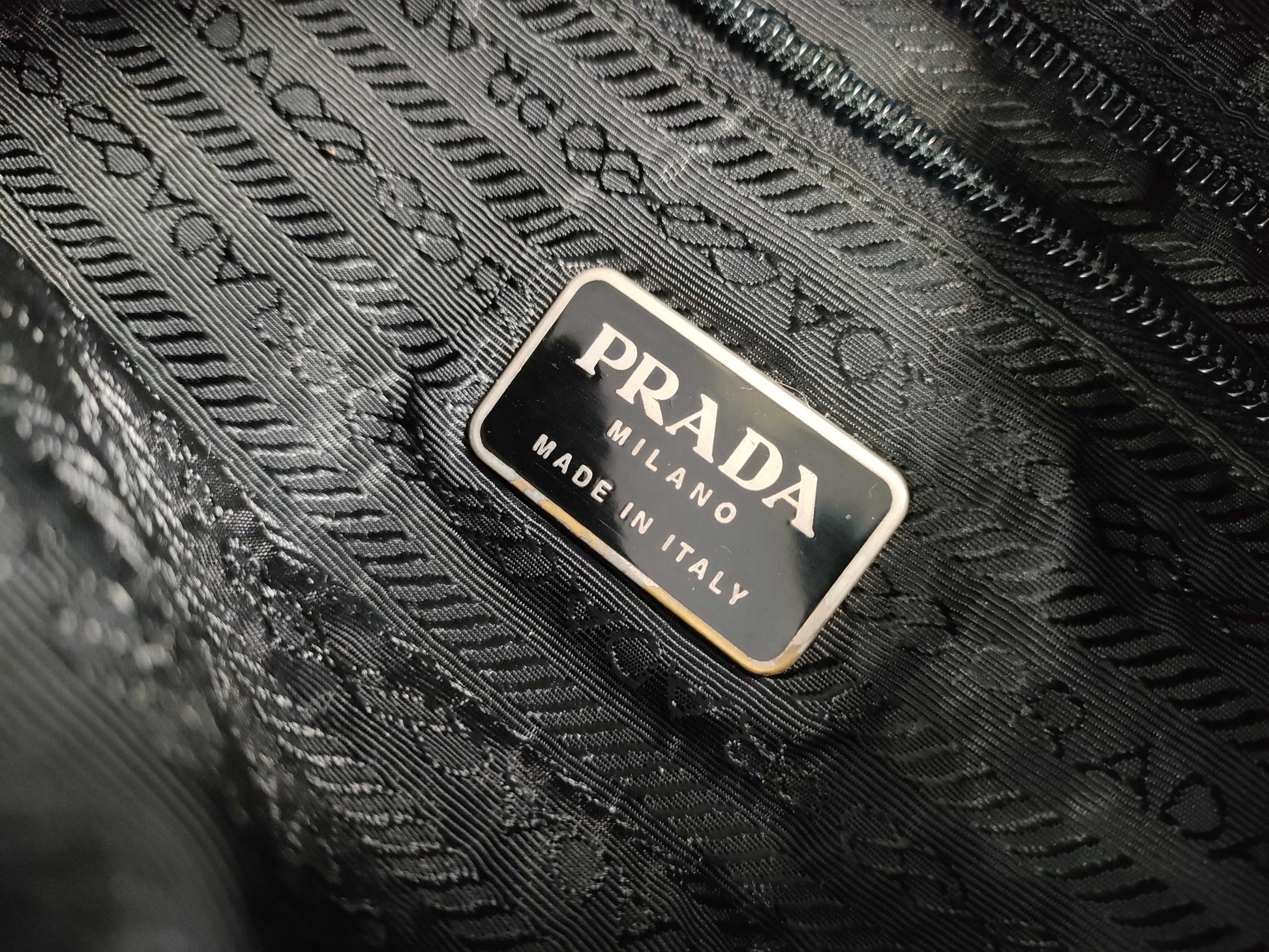 PRADA Nylon Prada Nylon Tote Bag Black W27