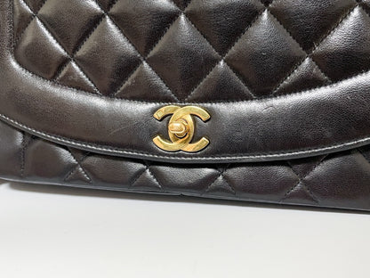 CHANEL Diana 25 Lambskin Matelasse Shoulder Bag with Seal