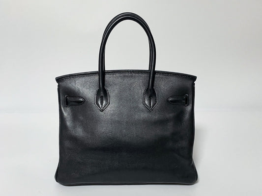 HERMES Birkin 30 Black Swift 97A □J Handbag