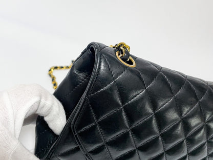 CHANEL Half Moon Matelasse Lambskin Shoulder Bag with Seal