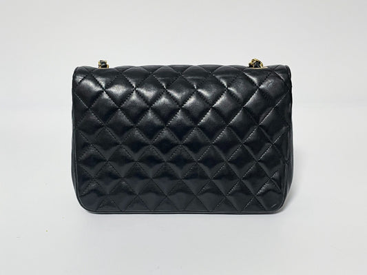 CHANEL Half Moon Matelasse Lambskin Shoulder Bag with Seal