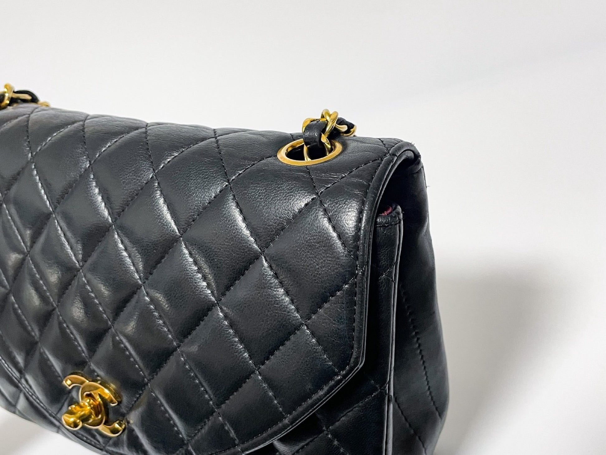 CHANEL Half Moon Matelasse Lambskin Shoulder Bag with Seal