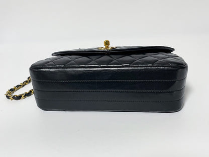 CHANEL Half Moon Matelasse Lambskin Shoulder Bag with Seal