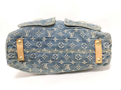 LOUIS VUITTON RFID Unverified S*10** Monogram Denim LV Baggy Denim Shoulder Bag