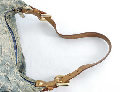 LOUIS VUITTON RFID Unverified S*10** Monogram Denim LV Baggy Denim Shoulder Bag