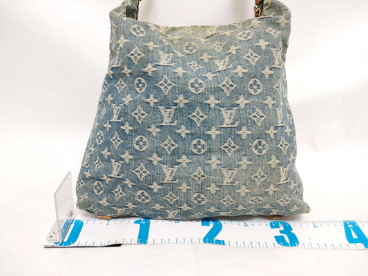 LOUIS VUITTON RFID Unverified S*10** Monogram Denim LV Baggy Denim Shoulder Bag