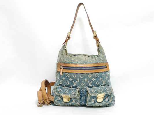 LOUIS VUITTON RFID Unverified S*10** Monogram Denim LV Baggy Denim Shoulder Bag