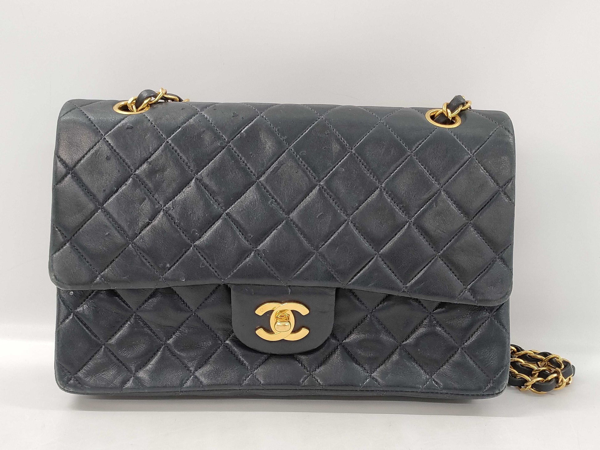 CHANEL Shoulder Bag W Flap Black No. 2 Shoulder Bag