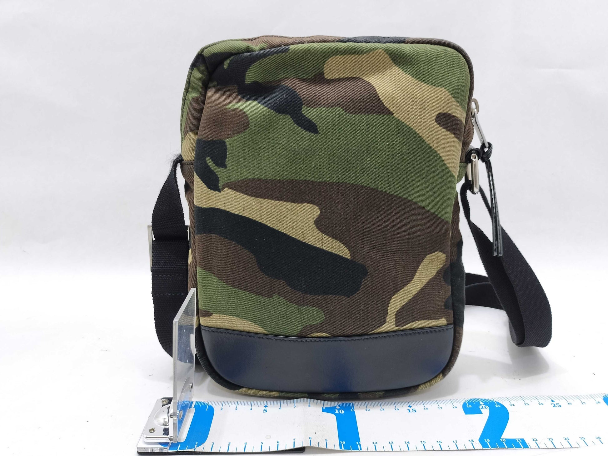 SAINT LAURENT 482777 Paris Rivington Shoulder Bag, Camouflage Canvas, Khaki