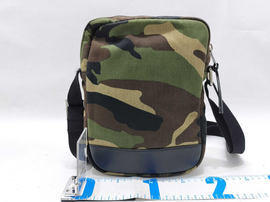SAINT LAURENT 482777 Paris Rivington Shoulder Bag, Camouflage Canvas, Khaki