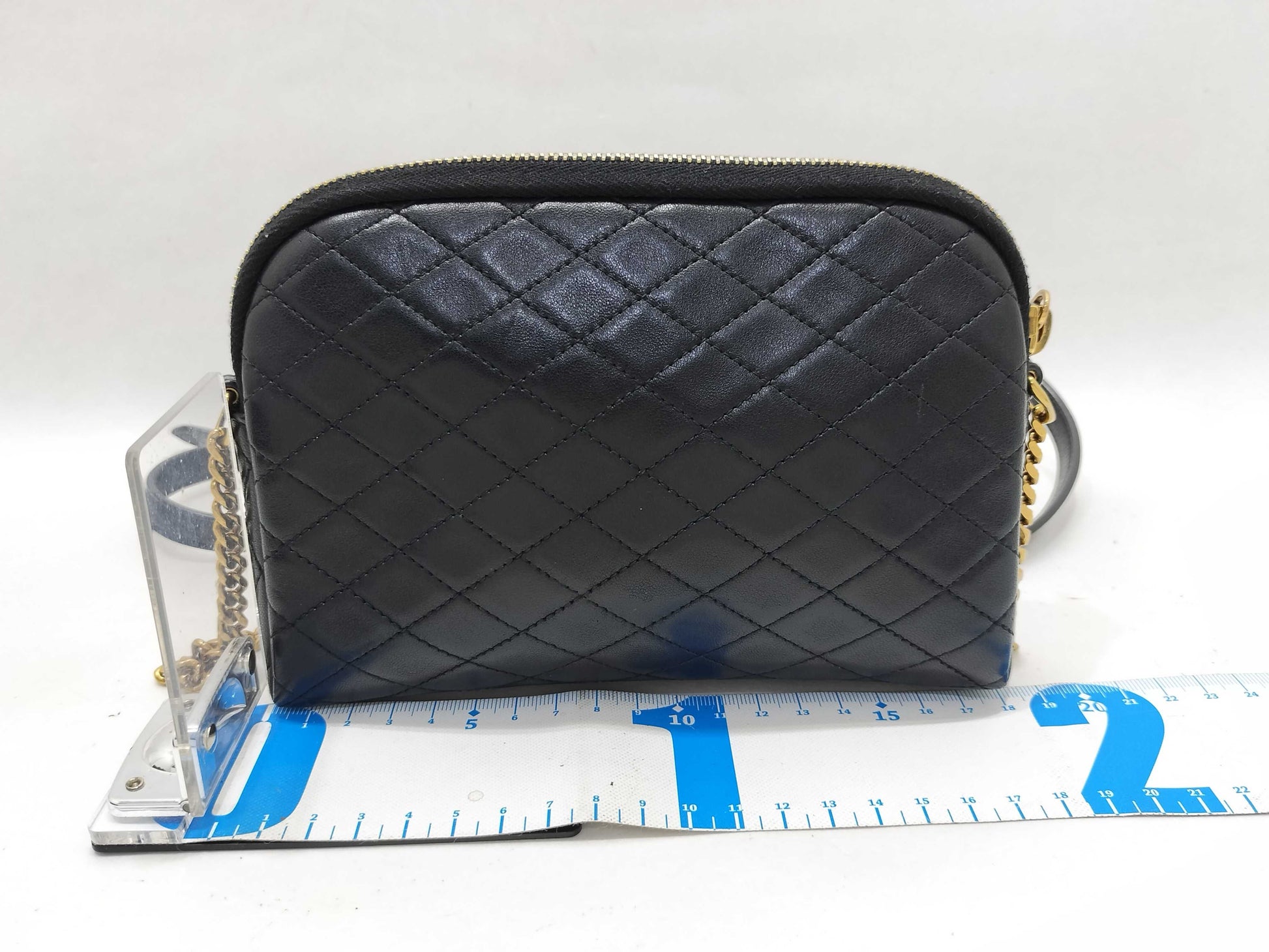 Yves Saint Laurent 733667 Gaby Chain Shoulder Bag in Quilted Leather and Black