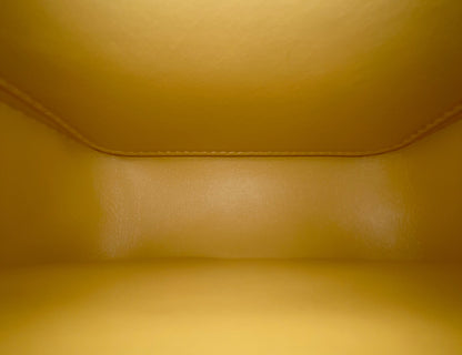 CELINE Claude Triomphe Leather Pastel Yellow Waist Bag
