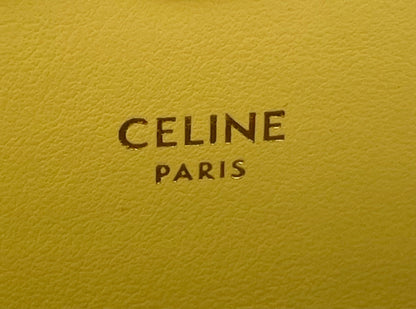 CELINE Claude Triomphe Leather Pastel Yellow Waist Bag