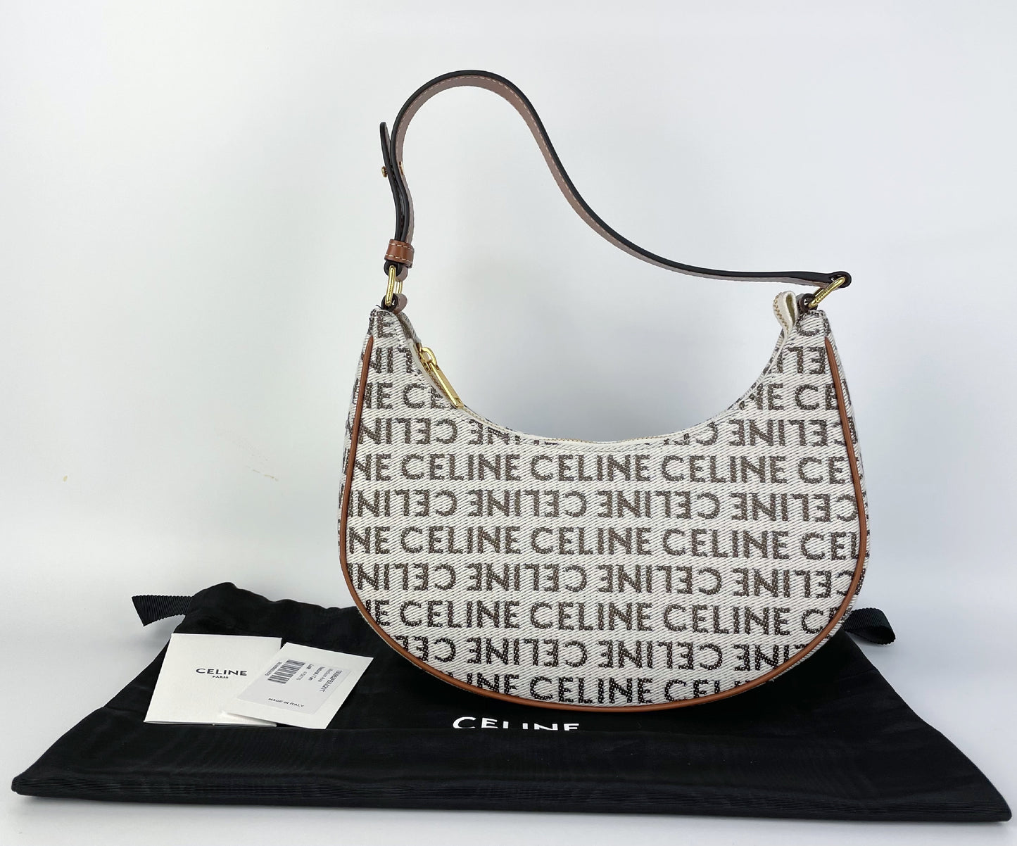 CELINE Textile Medium Ava Handbag Shoulder Bag