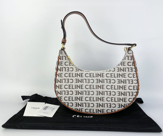 CELINE Textile Medium Ava Handbag Shoulder Bag