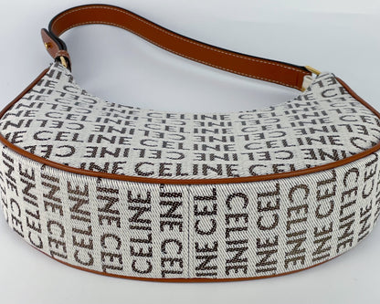 CELINE Textile Medium Ava Handbag Shoulder Bag