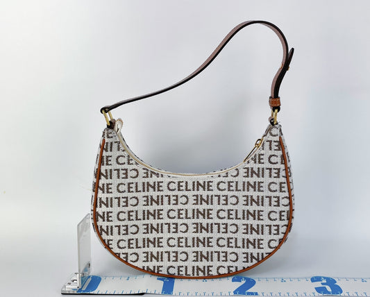 CELINE Textile Medium Ava Handbag Shoulder Bag