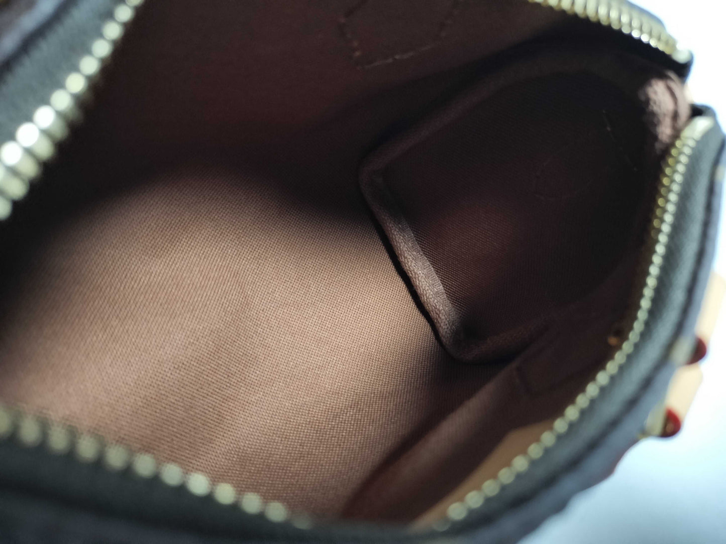 LOUIS VUITTON RFID verification failed. TN2255 Monogram Louis Vuitton M81085 Nano Speedy Monogram Handbag.