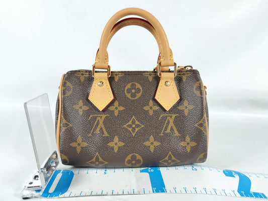 LOUIS VUITTON RFID verification failed. TN2255 Monogram Louis Vuitton M81085 Nano Speedy Monogram Handbag.