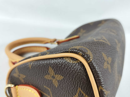 LOUIS VUITTON RFID verification failed. TN2255 Monogram Louis Vuitton M81085 Nano Speedy Monogram Handbag.