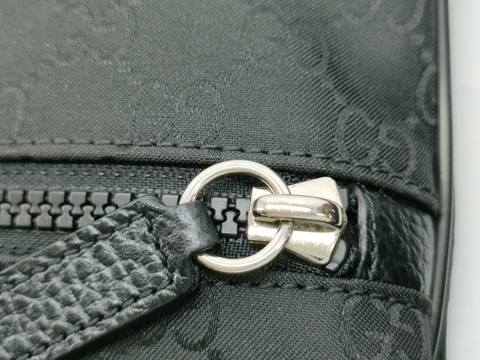 GUCCI GG Nylon/Leather Shoulder Bag 449183